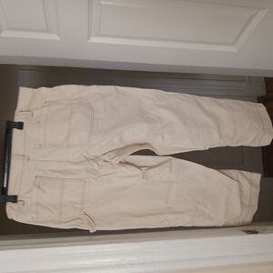 Womens  Cream  Carpenter Pants